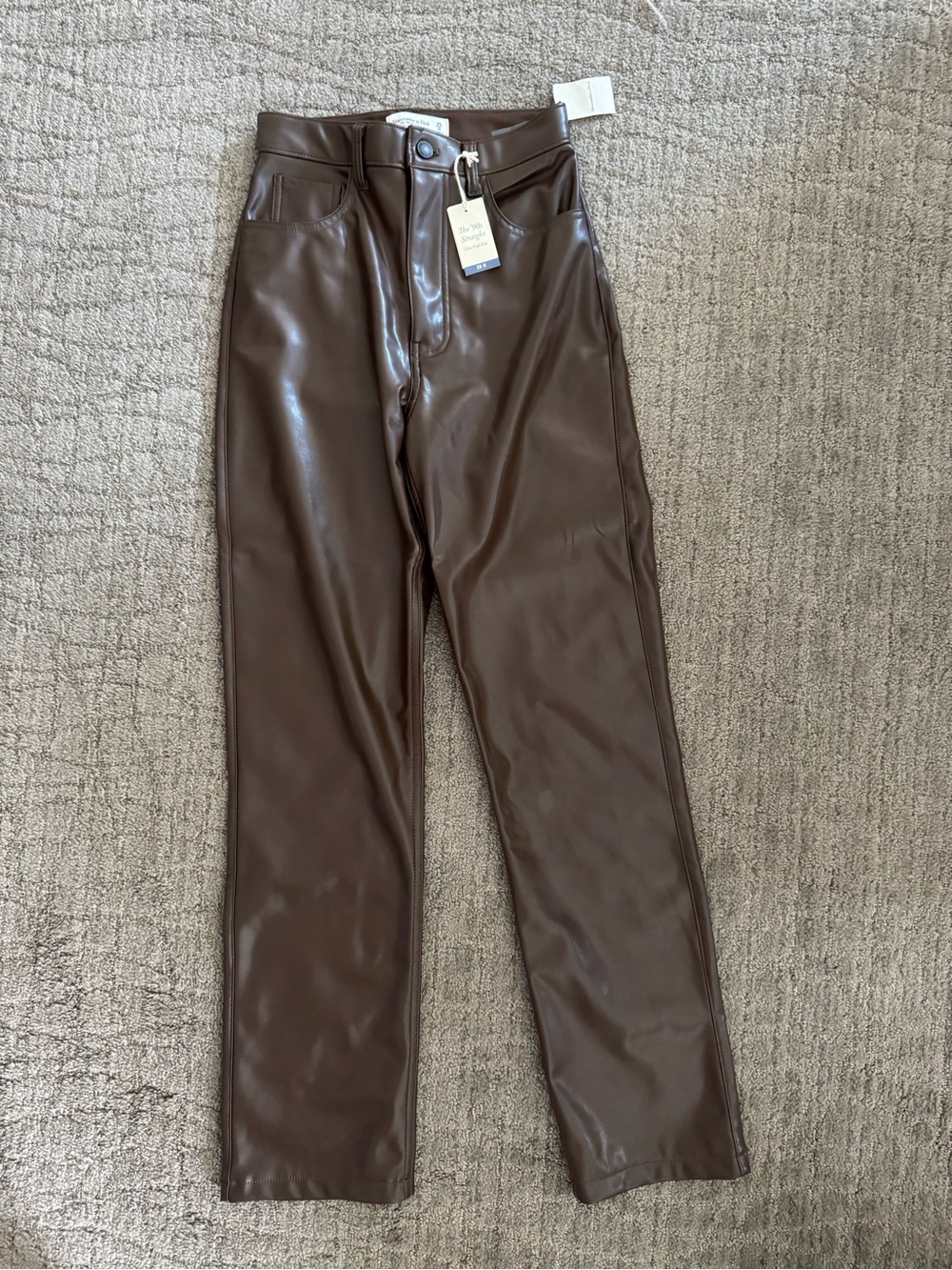 Abercrombie & Fitch Brown Faux Leather Men’s Pants